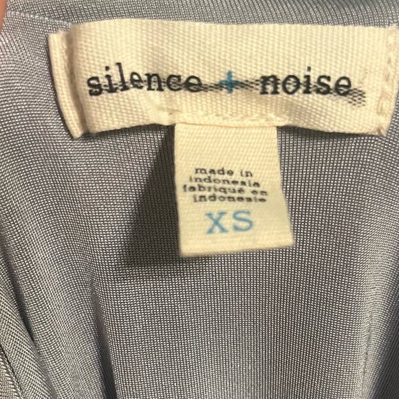 Urban Outfitters Silence + Noise Silver Xander Slinky Drapey Asymetric Dress XS - Picture 7 of 7